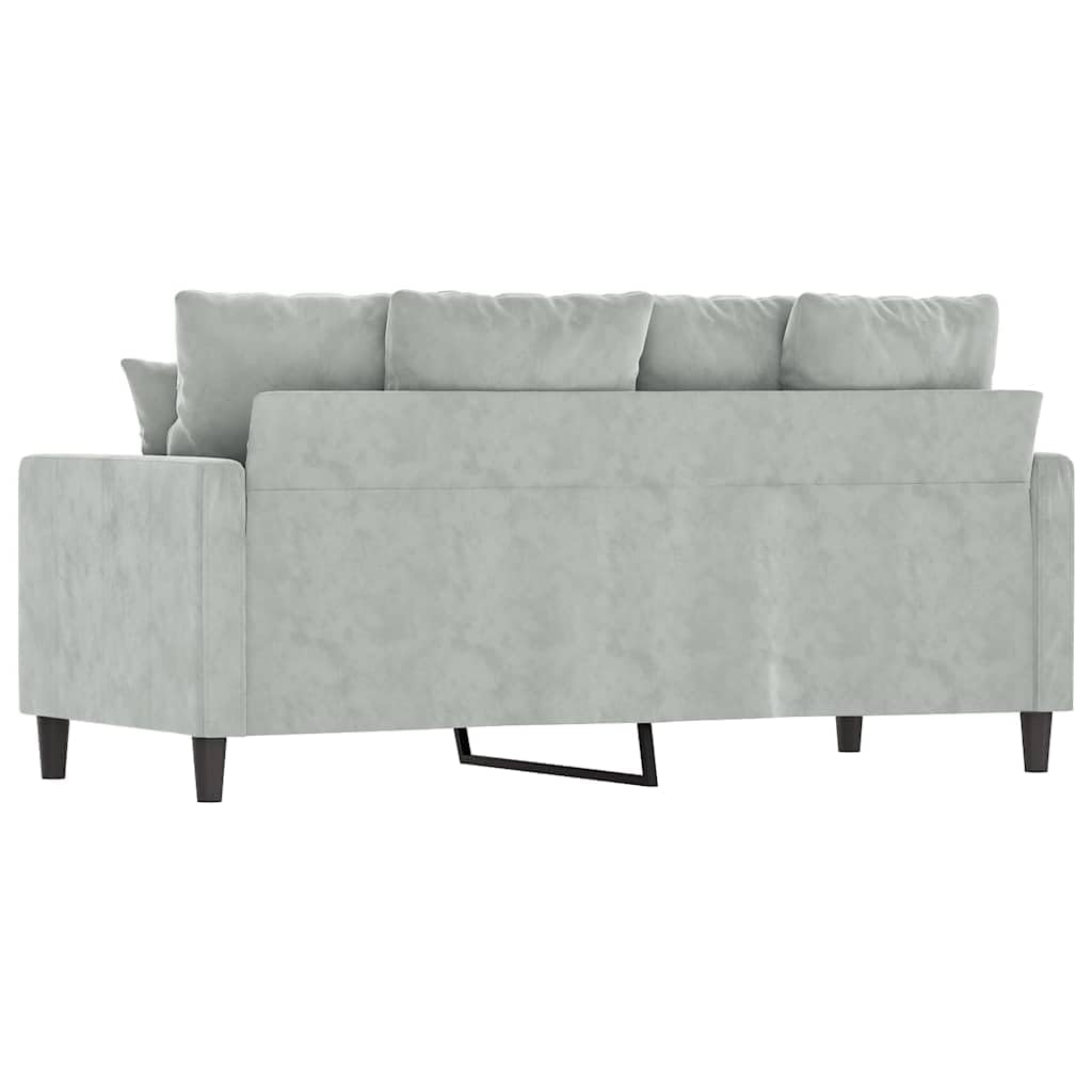 Light Gray Velvet 2-Seater Sofa L925