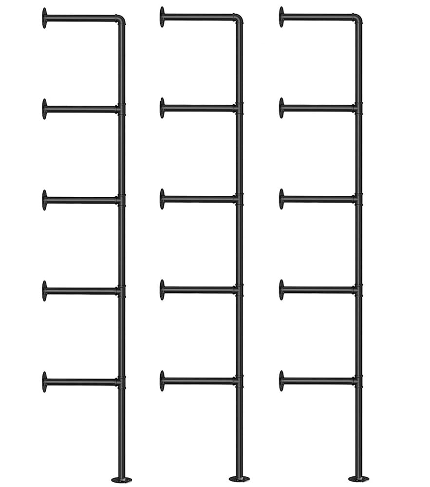 Industrial Pipe 5-Tier Wall Mount Bookshelf G5968