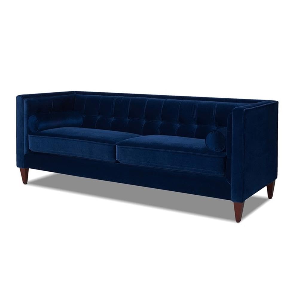 Navy Blue Velvet Tufted Sofa I24308