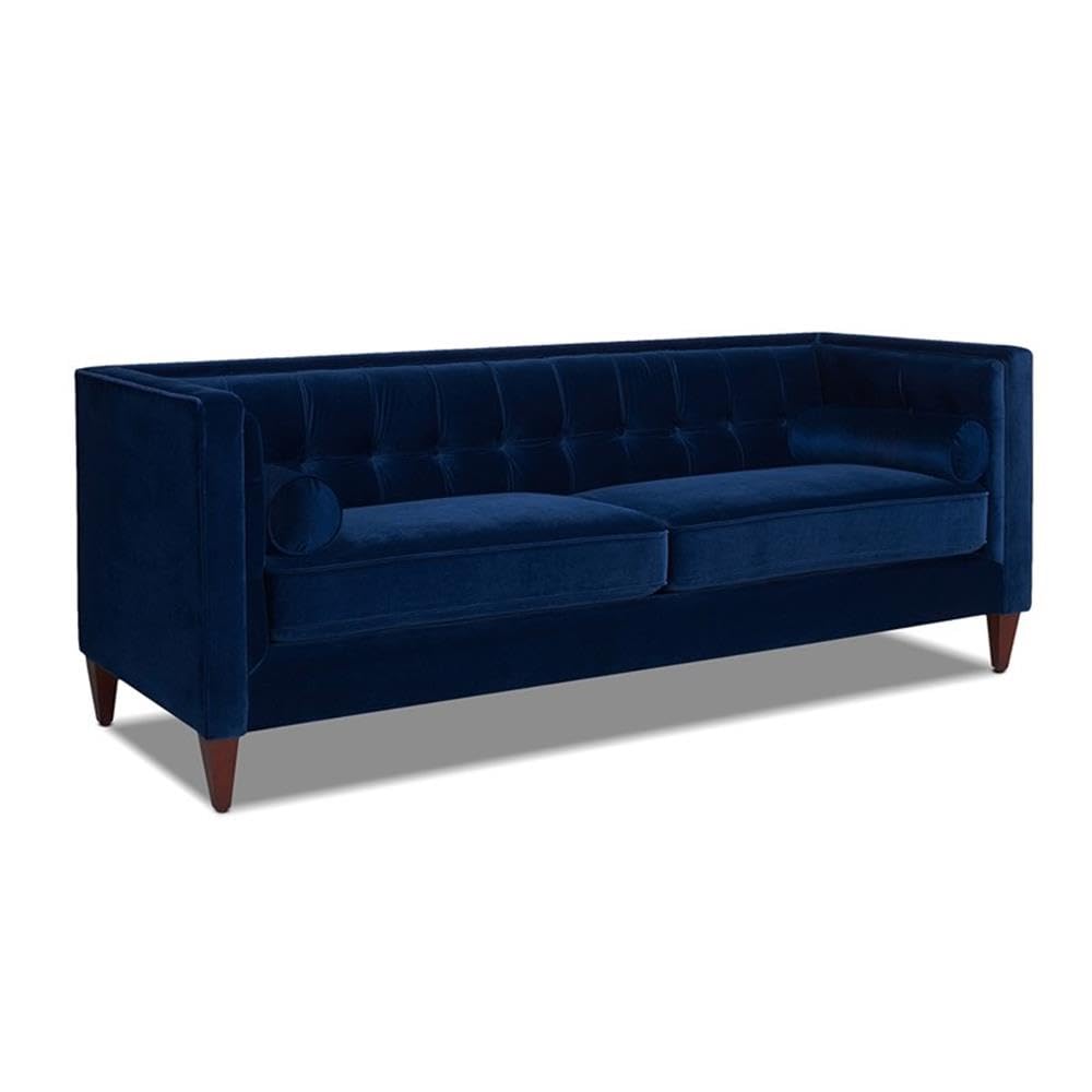 Navy Blue Velvet Tufted Sofa I24308