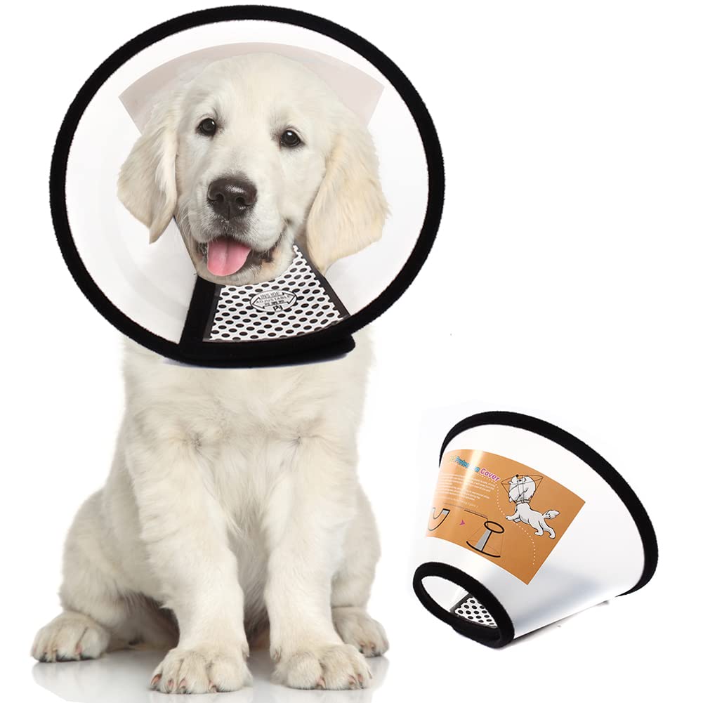 Adjustable Plastic Pet Recovery Collar Cone (S) G951368