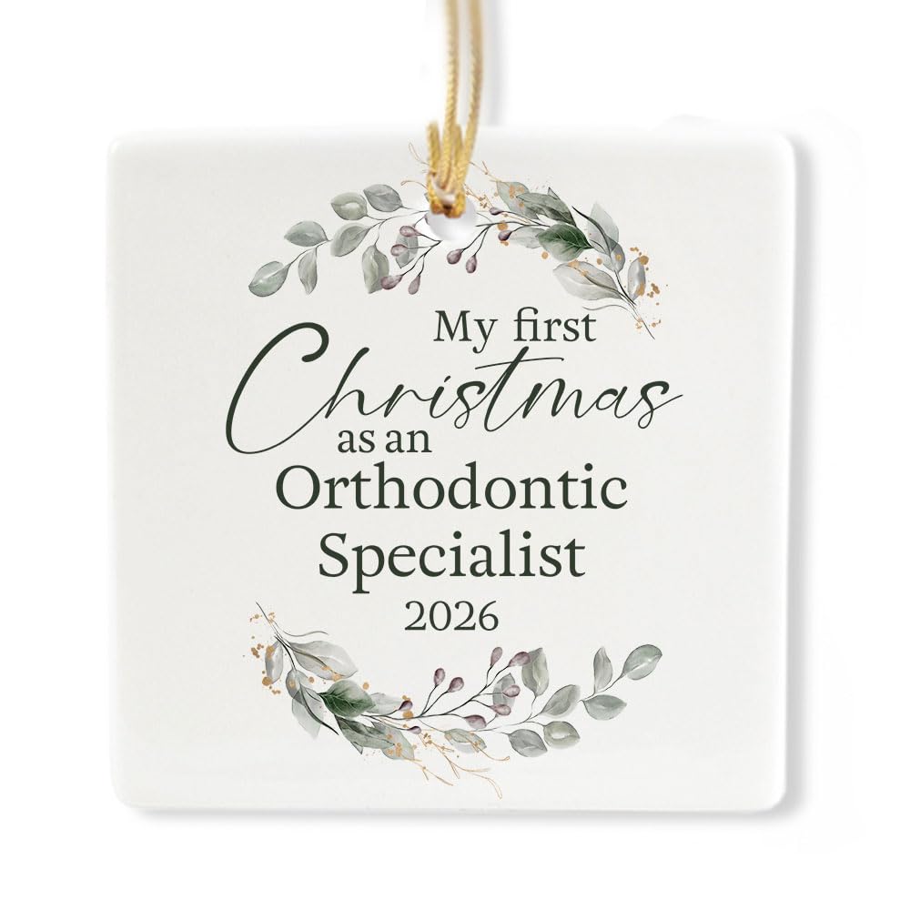 Ceramic 3-inch Square Ornament D8139