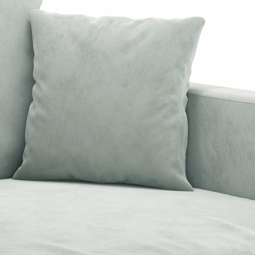Light Gray Velvet 2-Seater Sofa L925
