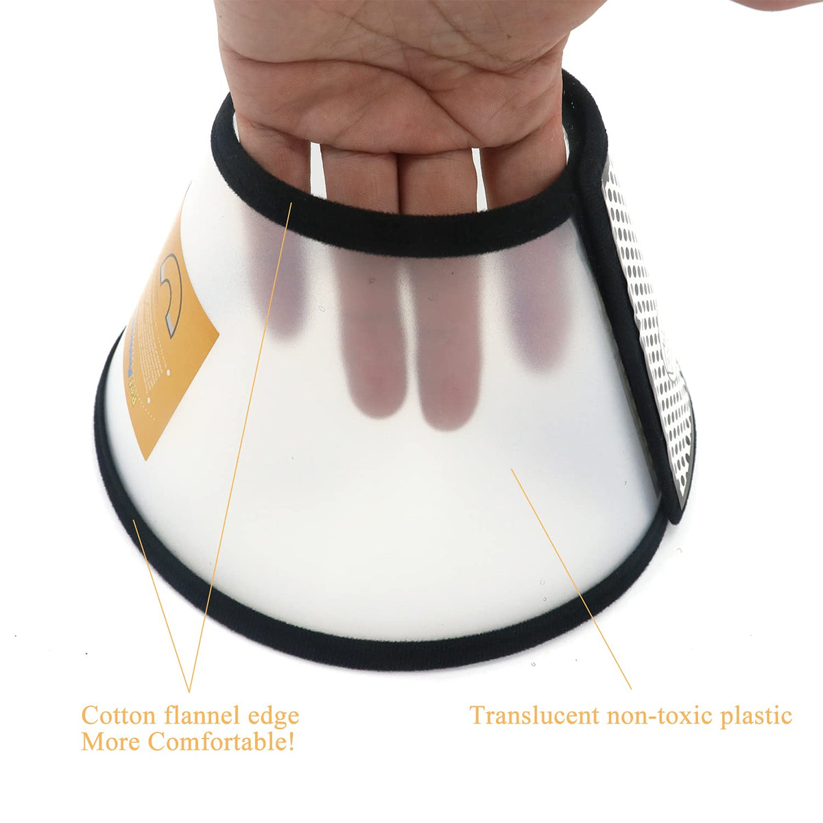 Adjustable Plastic Pet Recovery Collar Cone (S) G951368