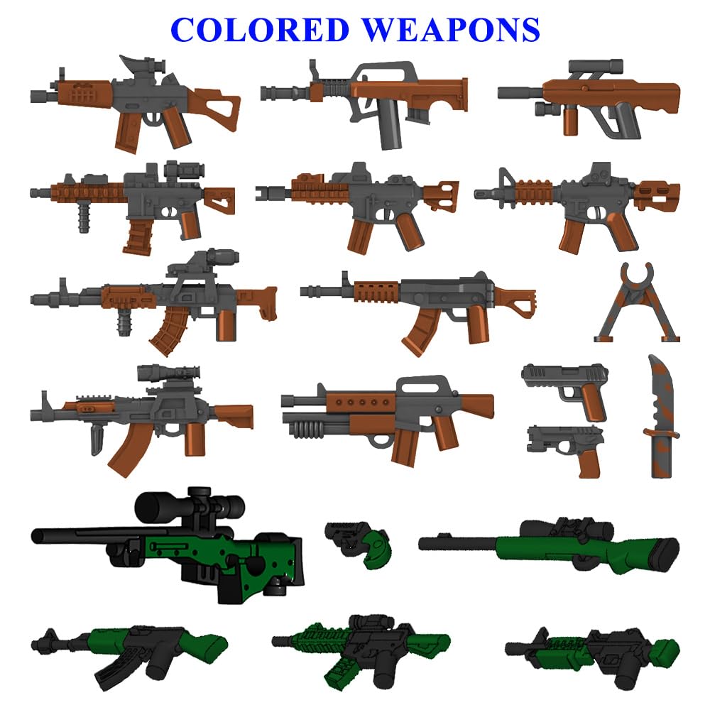 Military Weapon Set with Helmet Body Armor Cloak and Motorcycles B7707