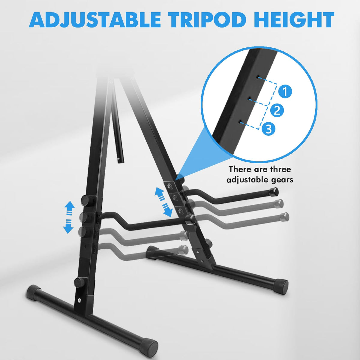 Heavy Duty Adjustable Steel Cello Stand with Bow Hook J36747