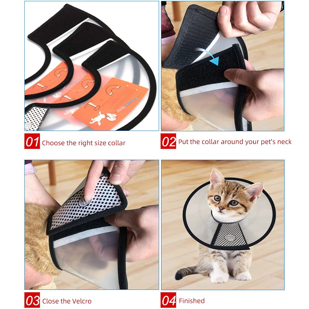 Adjustable Plastic Pet Recovery Collar Cone (S) G951368