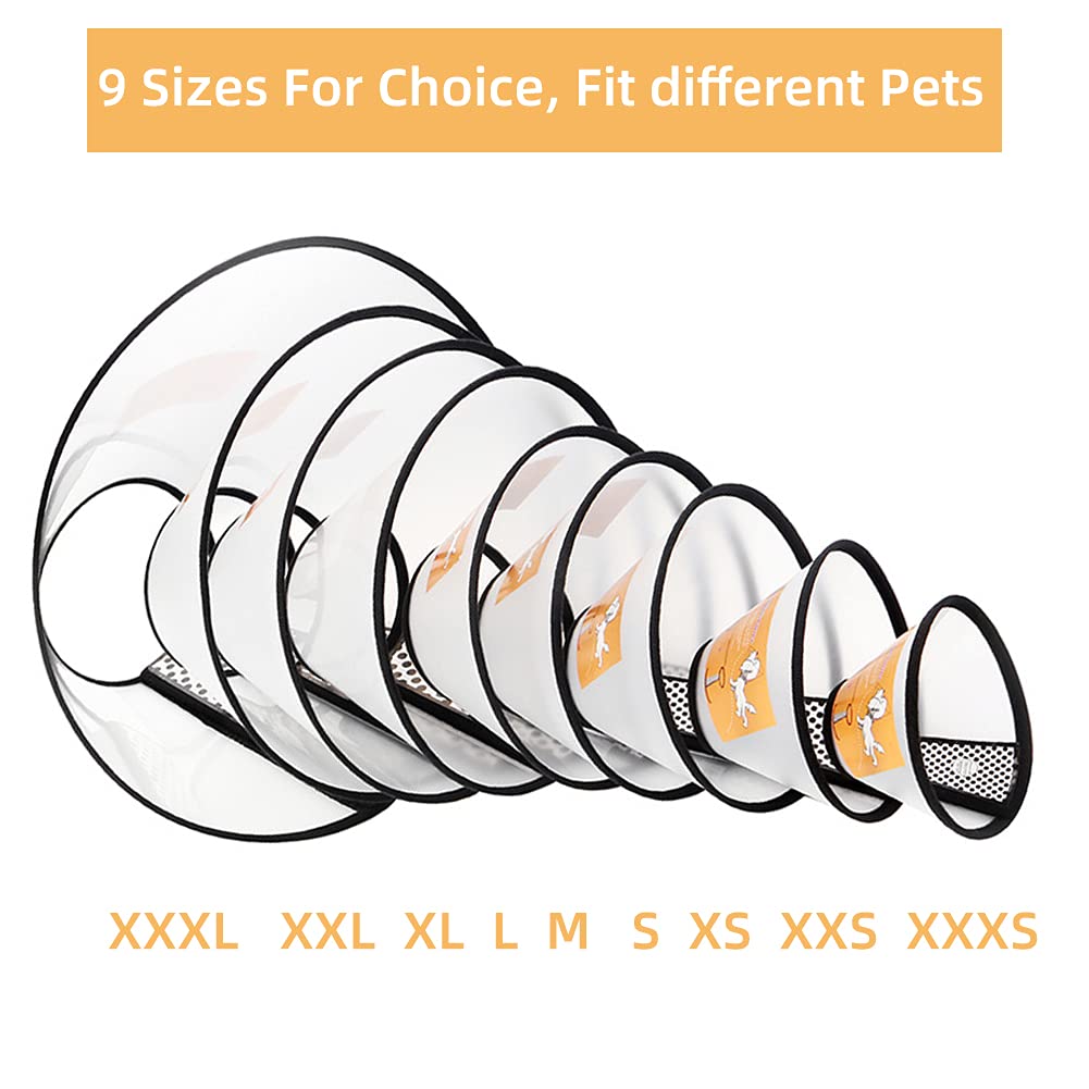 Adjustable Plastic Pet Recovery Collar Cone (S) G951368