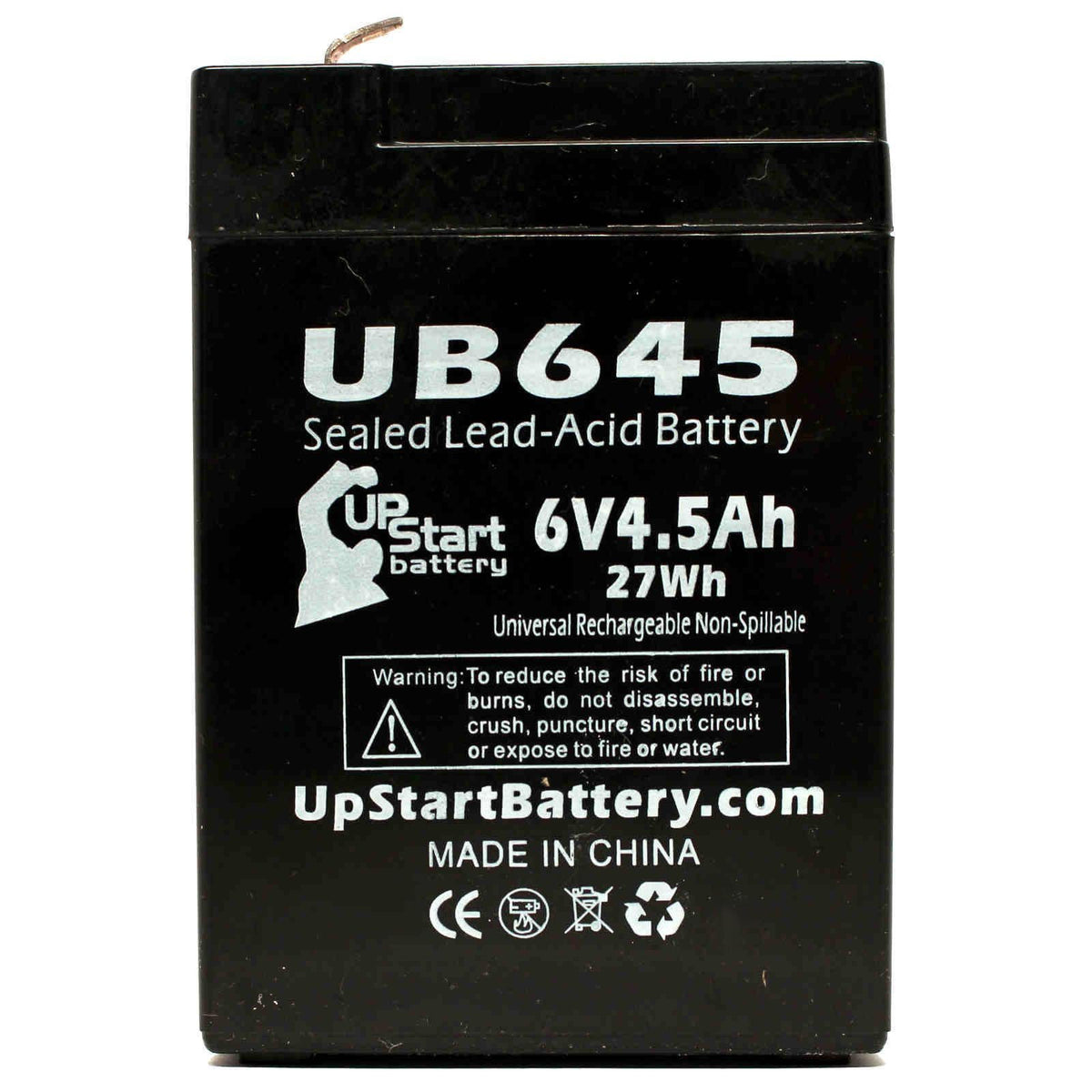 6V 4.5Ah Sealed Lead Acid AGM SLA Battery J511423