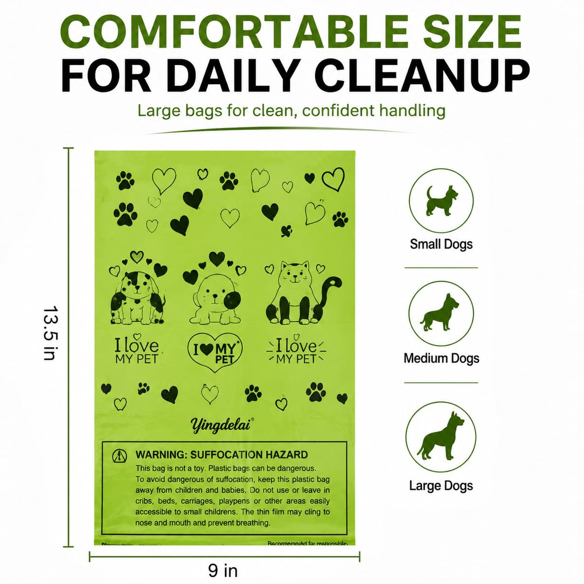 Biodegradable 540 Count Dog Poop Bag with Dispenser E9552