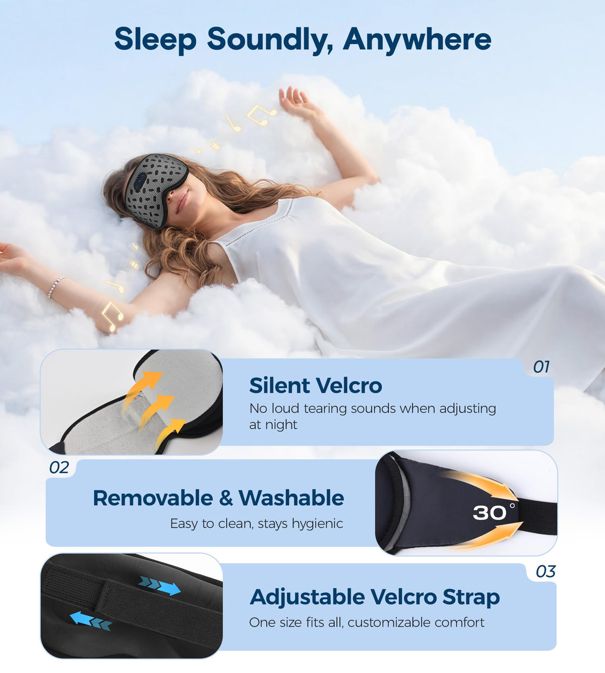 Bluetooth Cooling Weighted Sleep Mask U1380