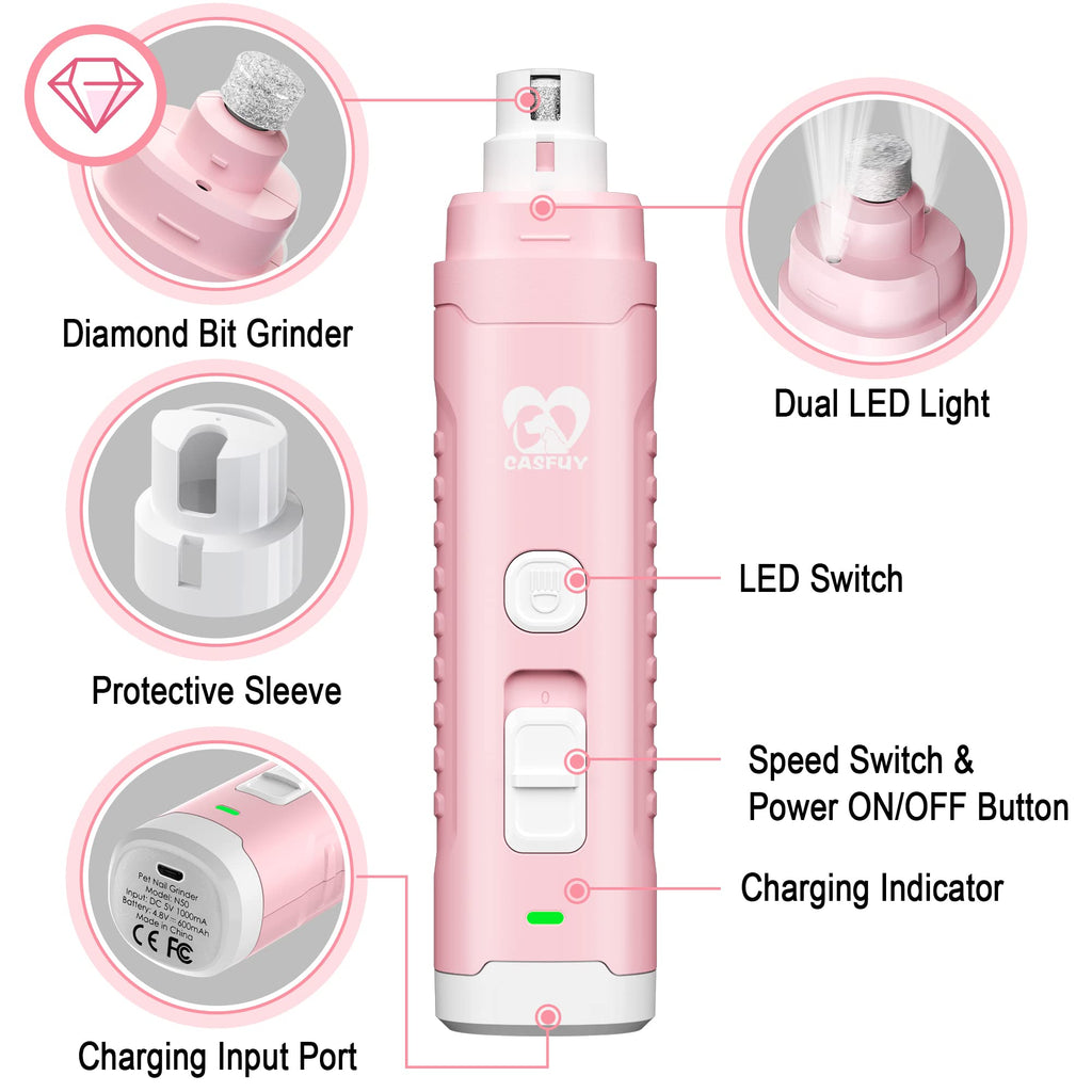 Dog Nail Grinder with 2 LED Light S459