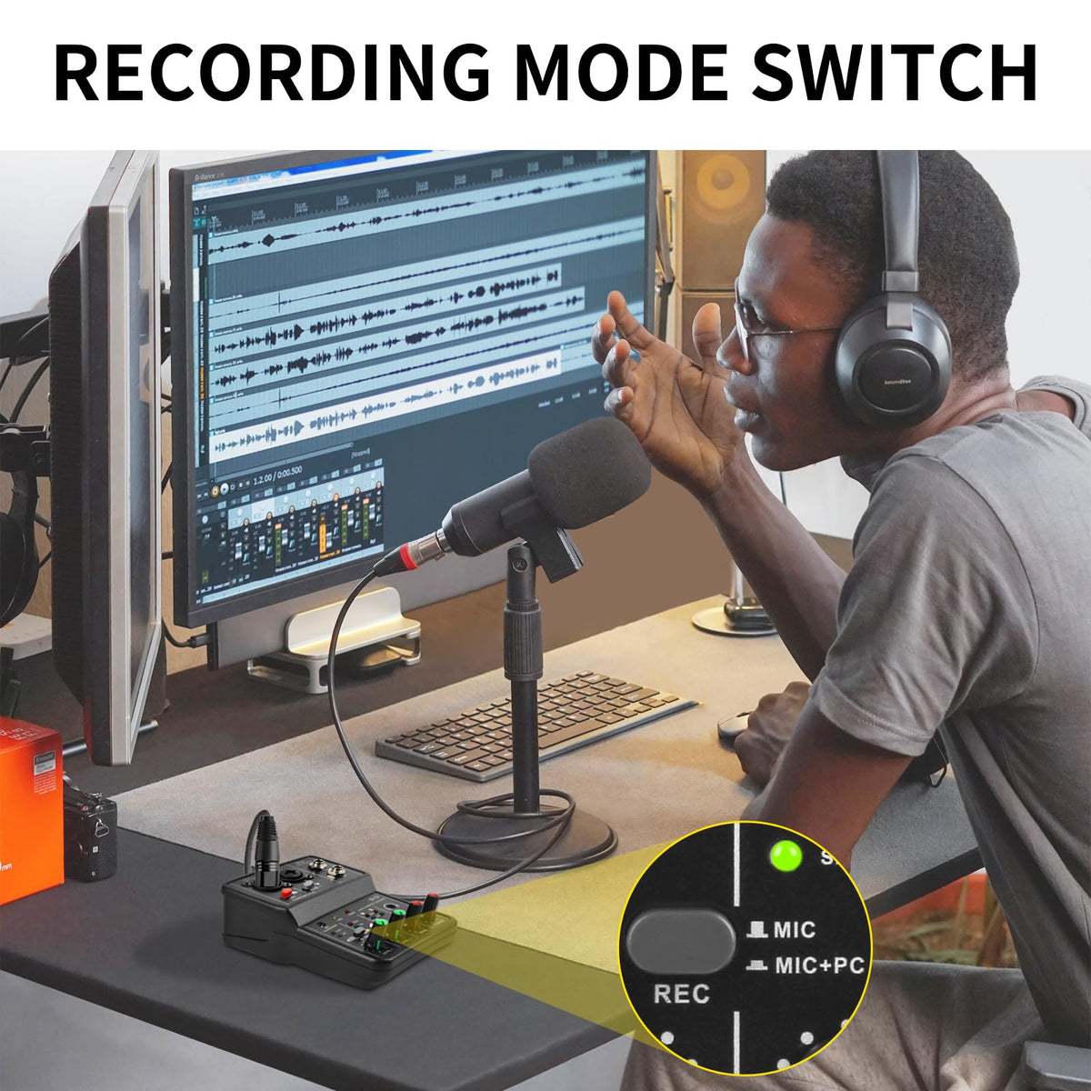 USB Audio Interface with XLR and 3.55m Microphone Jack F450353