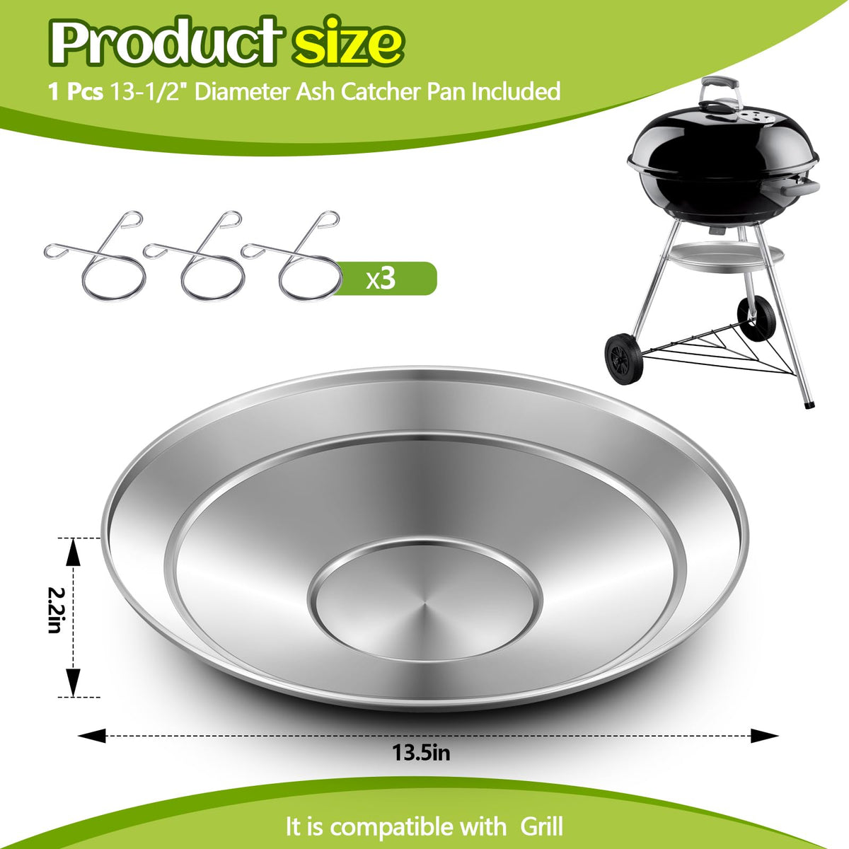 13-1/2" Diameter Ash Catcher Pan I6181