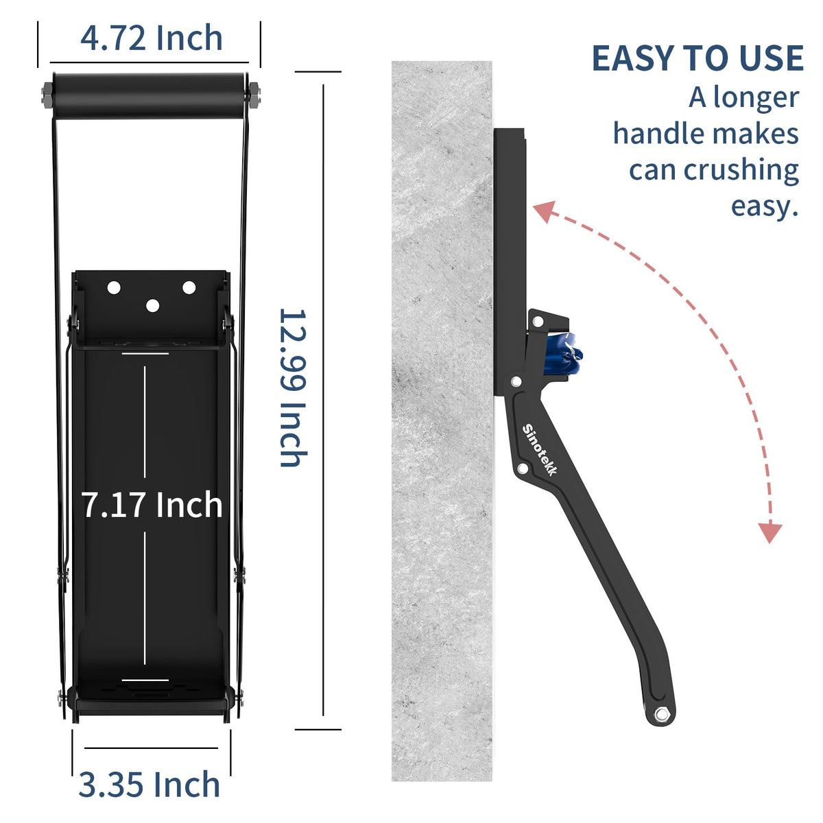 16 oz Wall Mounted Steel Can Crusher with Bottle Opener Z797288