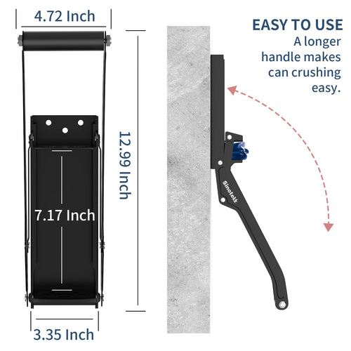 16 oz Wall Mounted Steel Can Crusher with Bottle Opener Z797288
