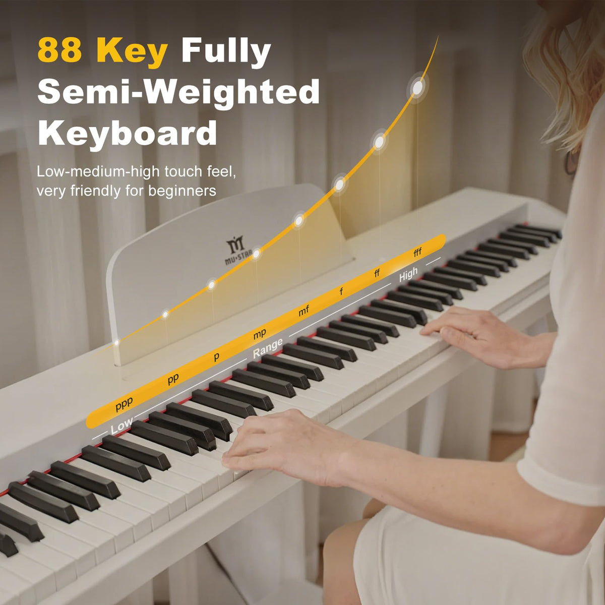 88 Key Semi Weighted Digital Piano J4998
