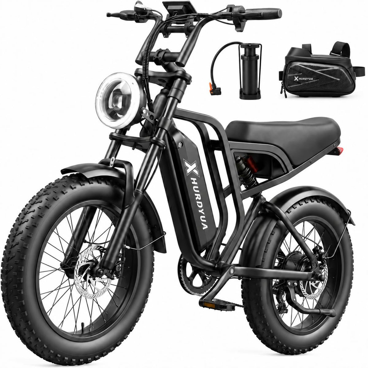 1500W Peak 20"x4" Fat Tire Electric Bike J720