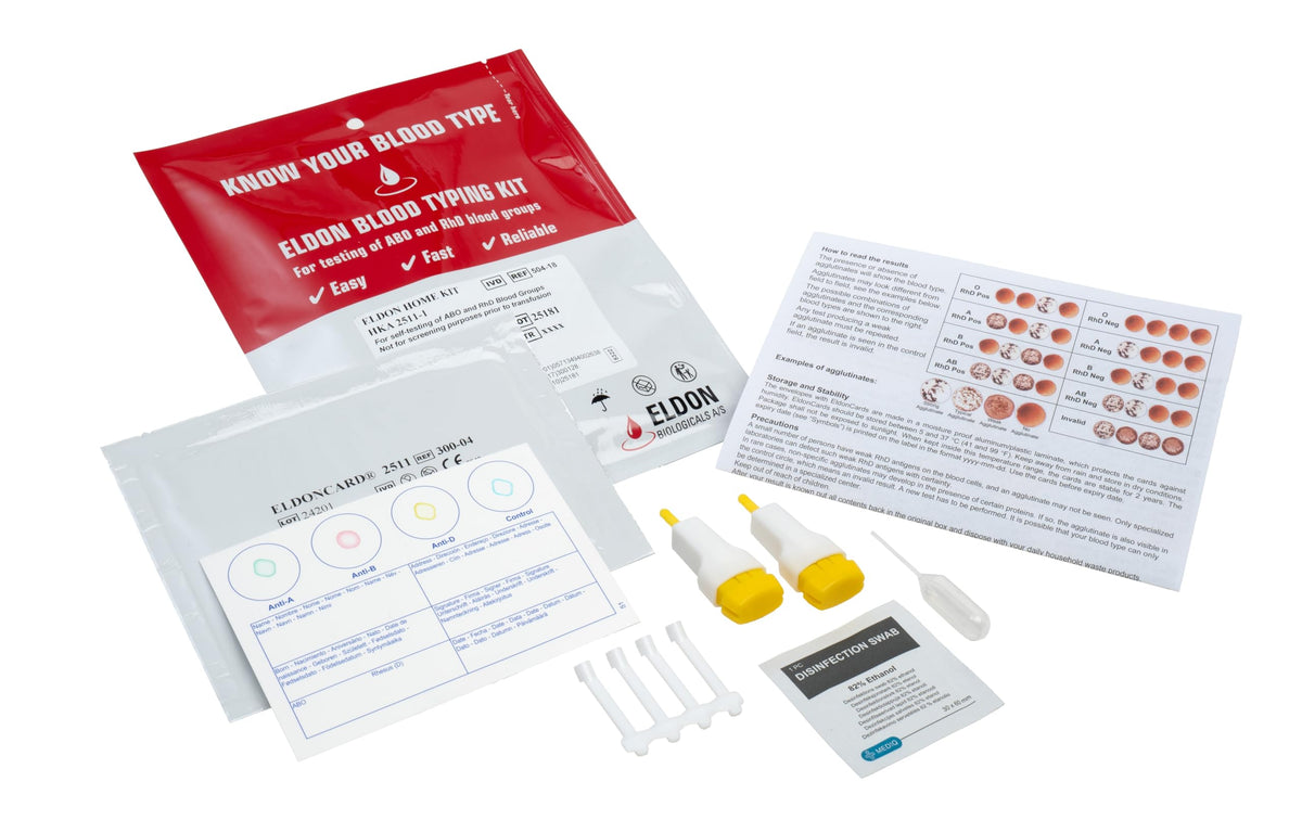 Blood Typing Kit, 1 Test Pack F924438