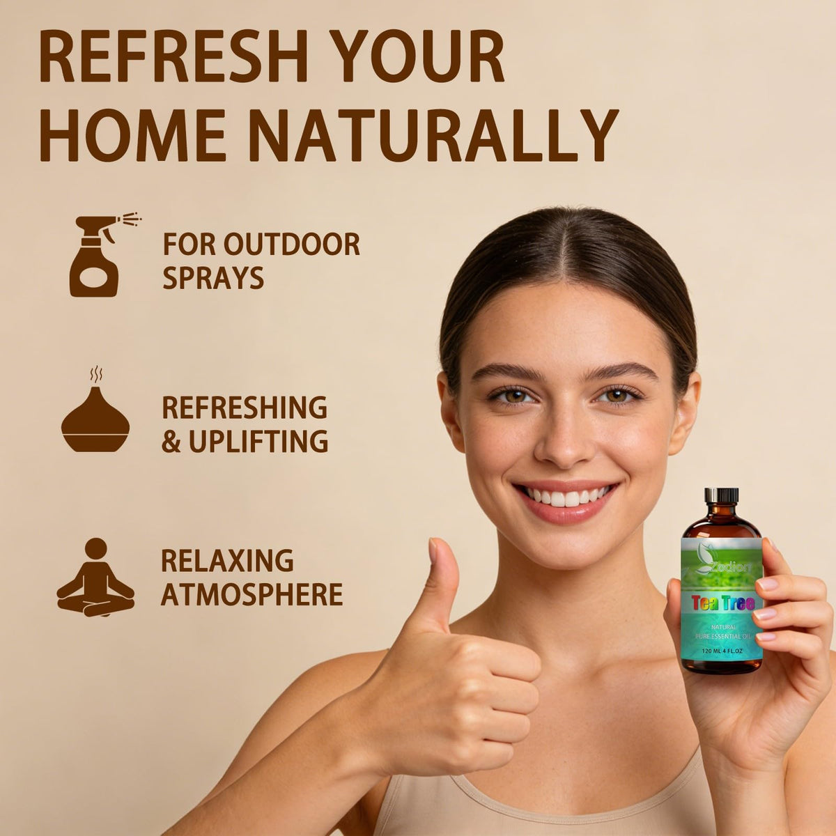 Lavender and Tea Tree Essential Oil 4 Fl Oz V31865
