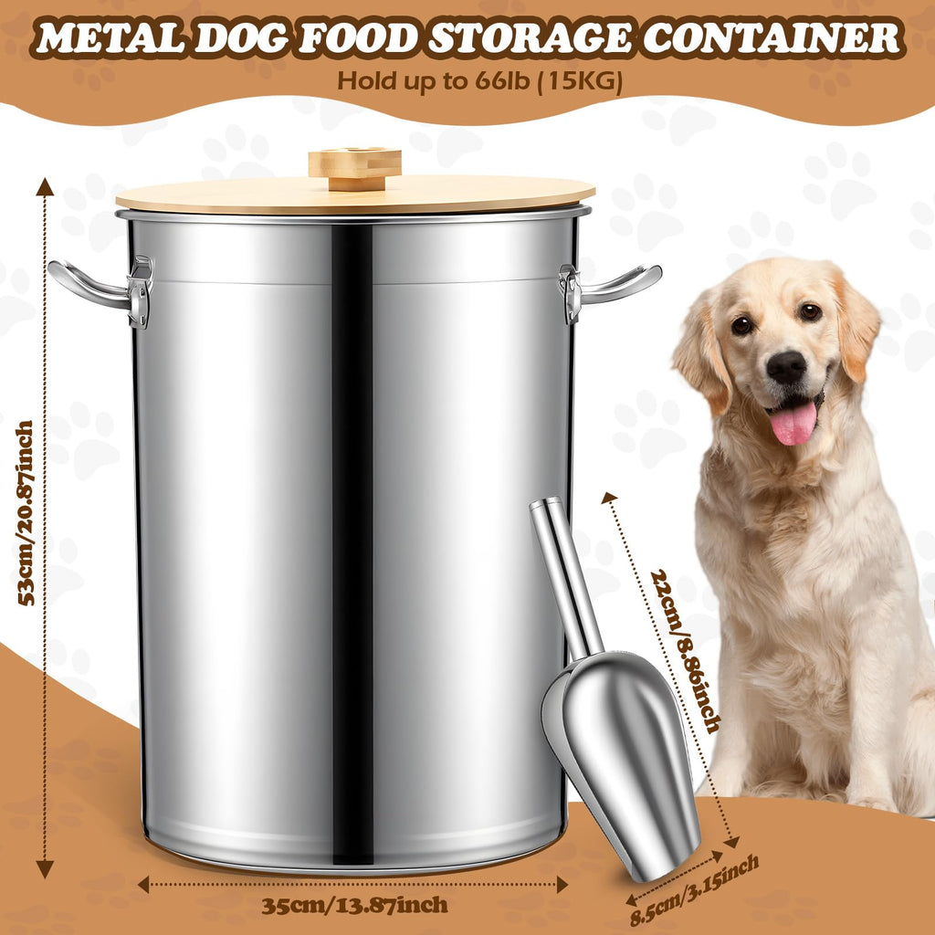 45 Lbs Stainless Steel Airtight Dog Food Storage Container M54047