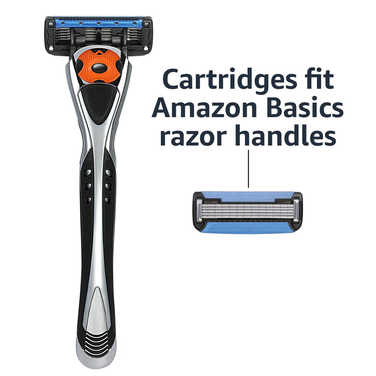 5-Blade Razor Blade Refills with Dual Lubrication, 8 Cartridges K303570