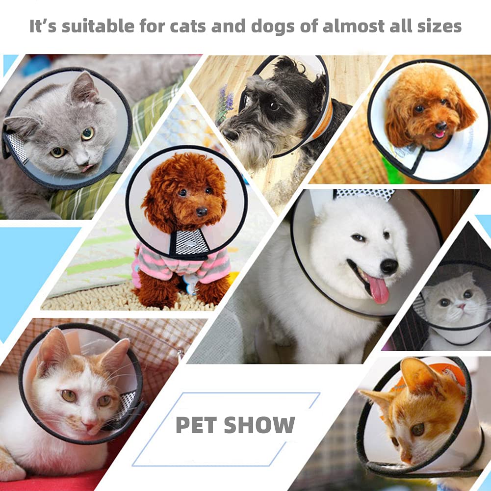 Adjustable Plastic Pet Recovery Collar Cone (S) G951368