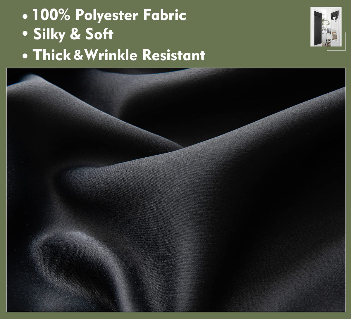 Blackout Tie Up Door Curtain 1 Panel B5148