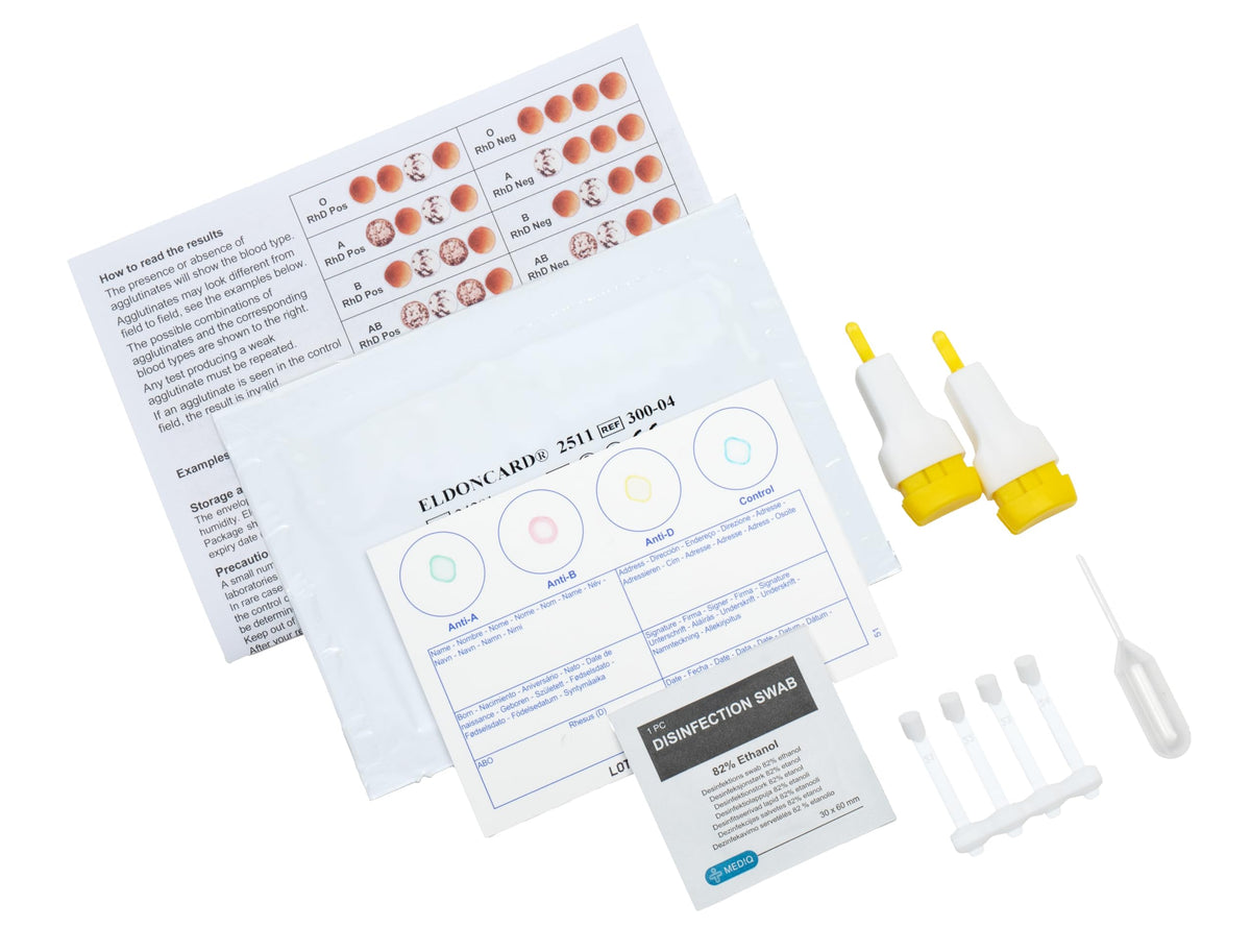 Blood Typing Kit, 1 Test Pack F924438