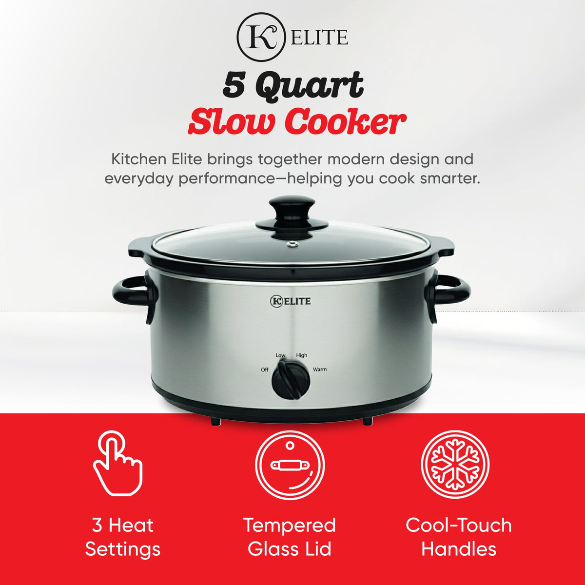 Stainless Steel 5 Quart Slow Cooker A4784