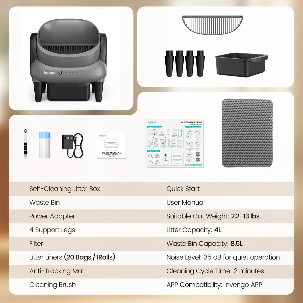 Automatic Self-Cleaning Cat Litter Box Q1391