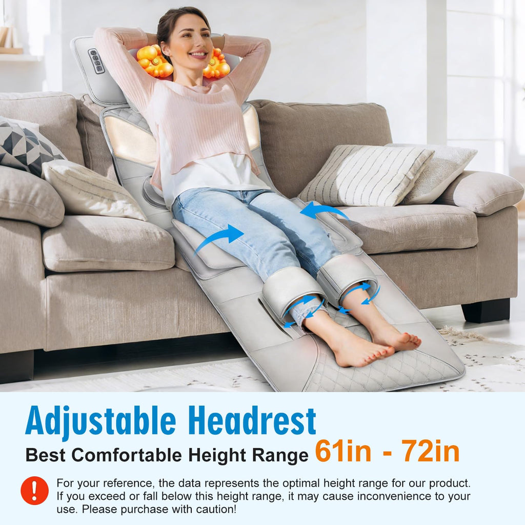 Full Body Massage Mat with Lumbar Pad & Headrest X79988