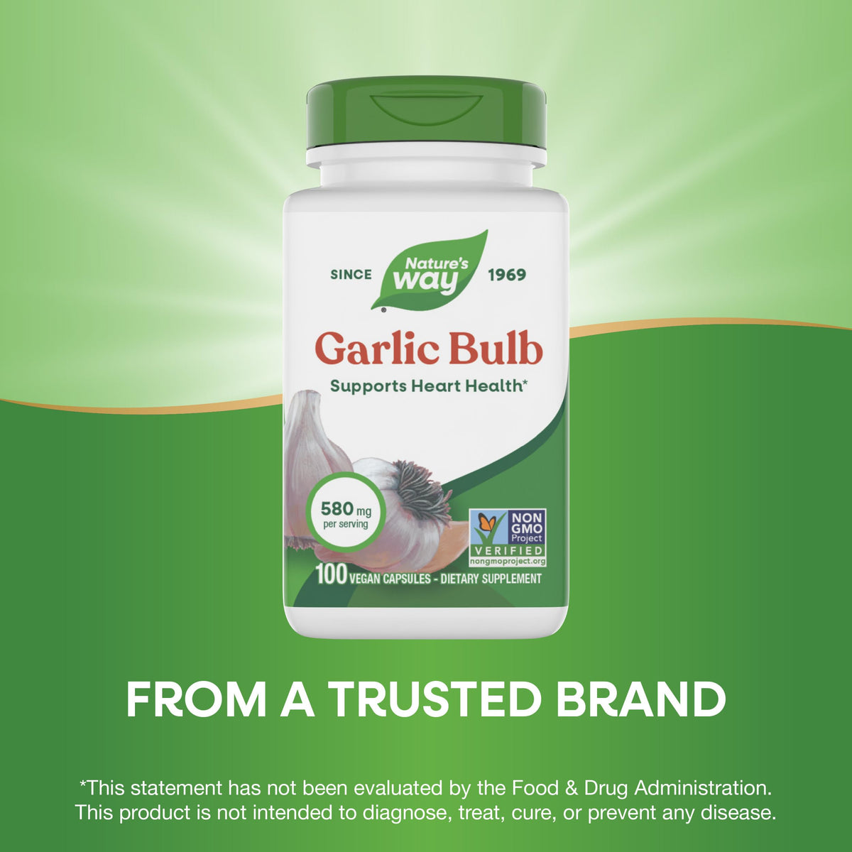 Garlic Bulb Capsules 580mg 100 ct B5831