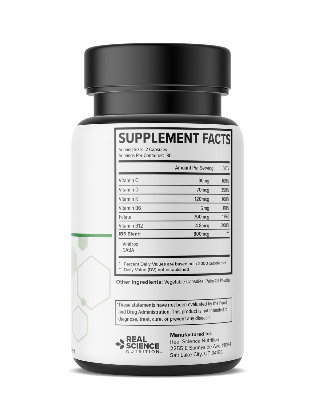 60 Caps Gut Support Supplement with Vinitrox GABA I65857