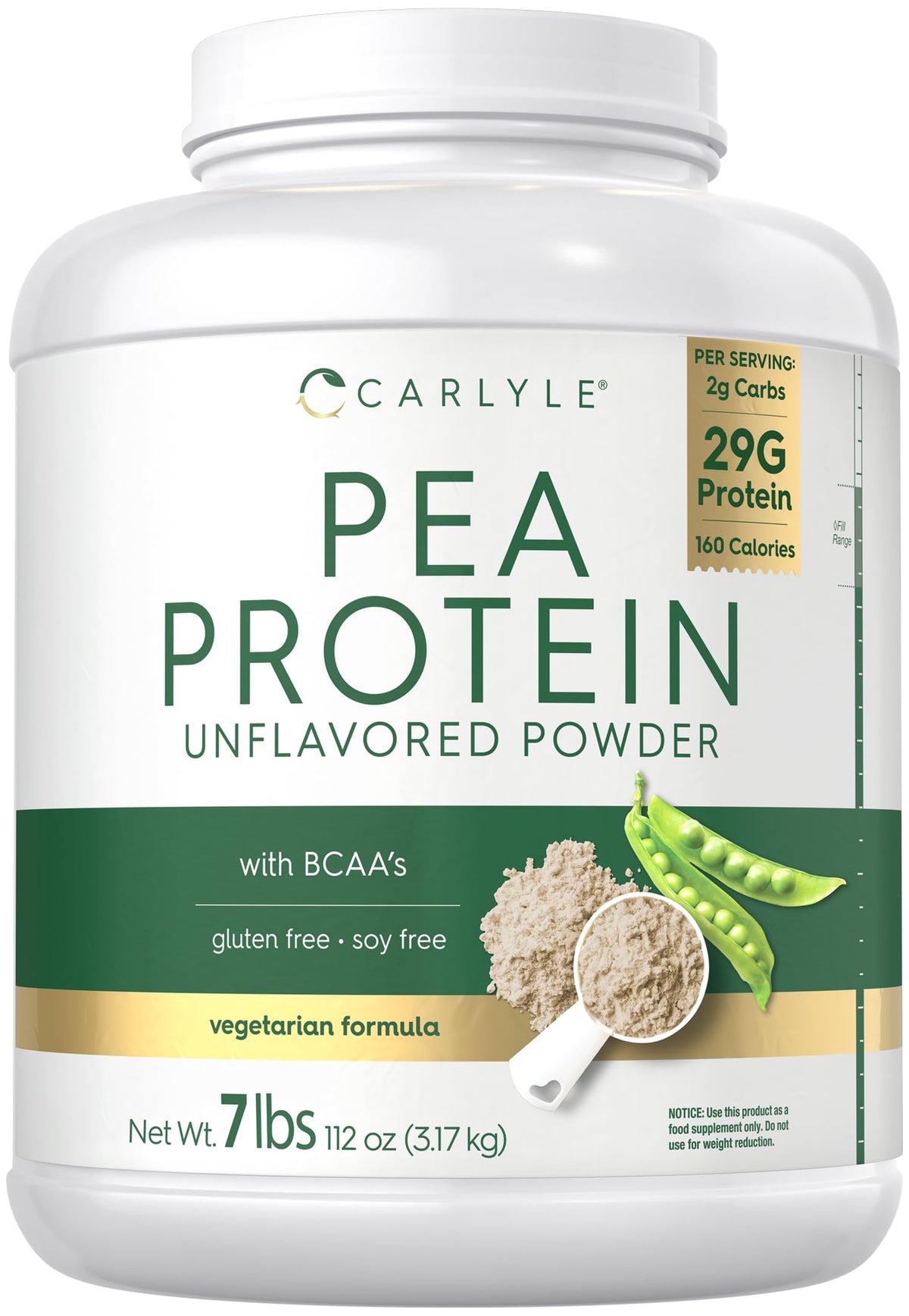 Pea Protein Isolate Powder 7lb Unflavored K25661