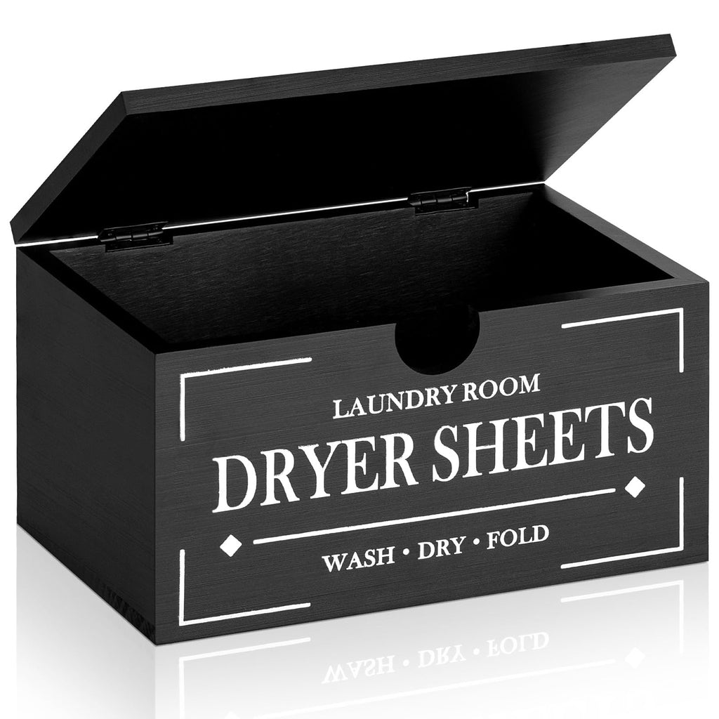Black Dryer Sheet Holder with Lid H167