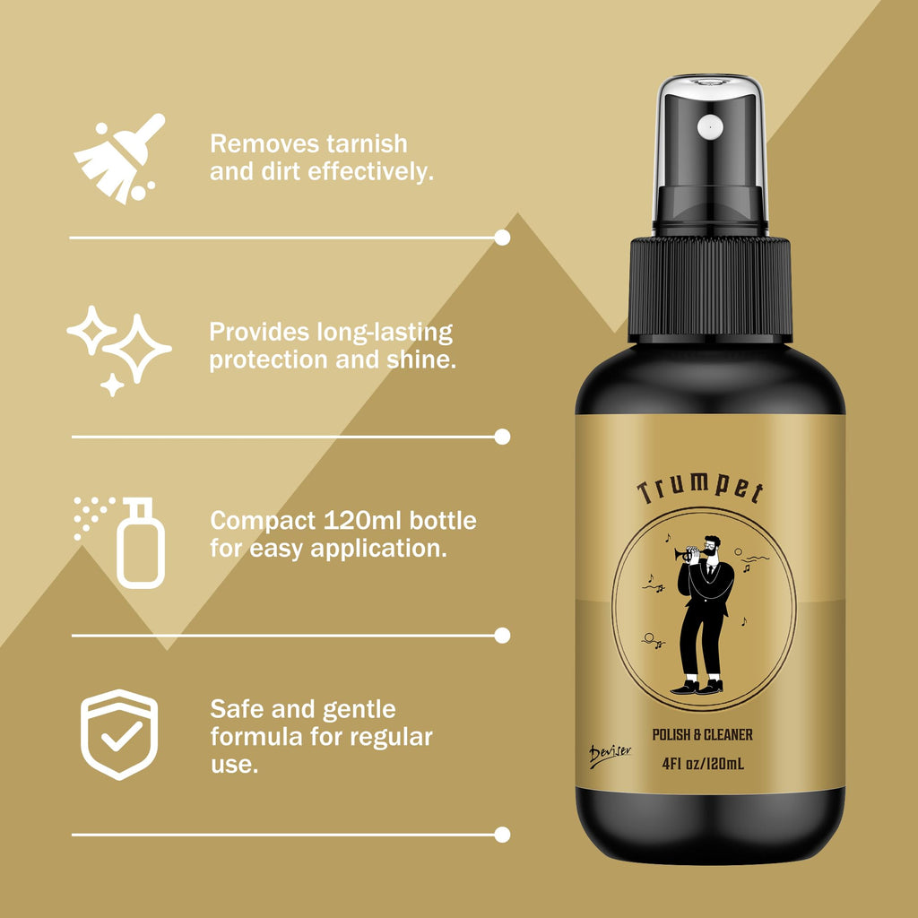 Trumpet Care Kit with Valve Oil and Cleaning Brush L6018
