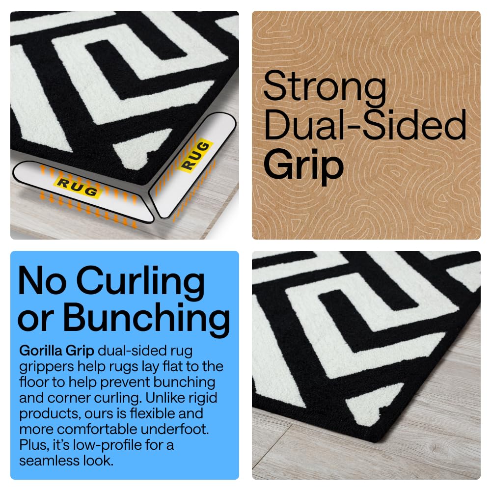 Extra Long Rug Grippers, 8 Pack Black K848