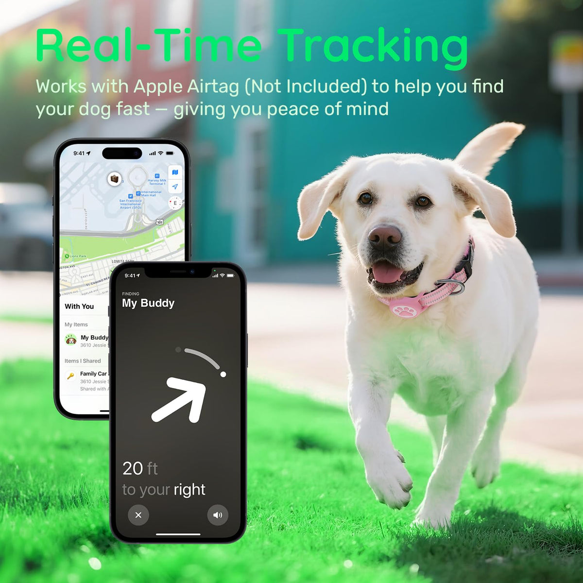 Pink IP68 Waterproof Dog Collar N526731