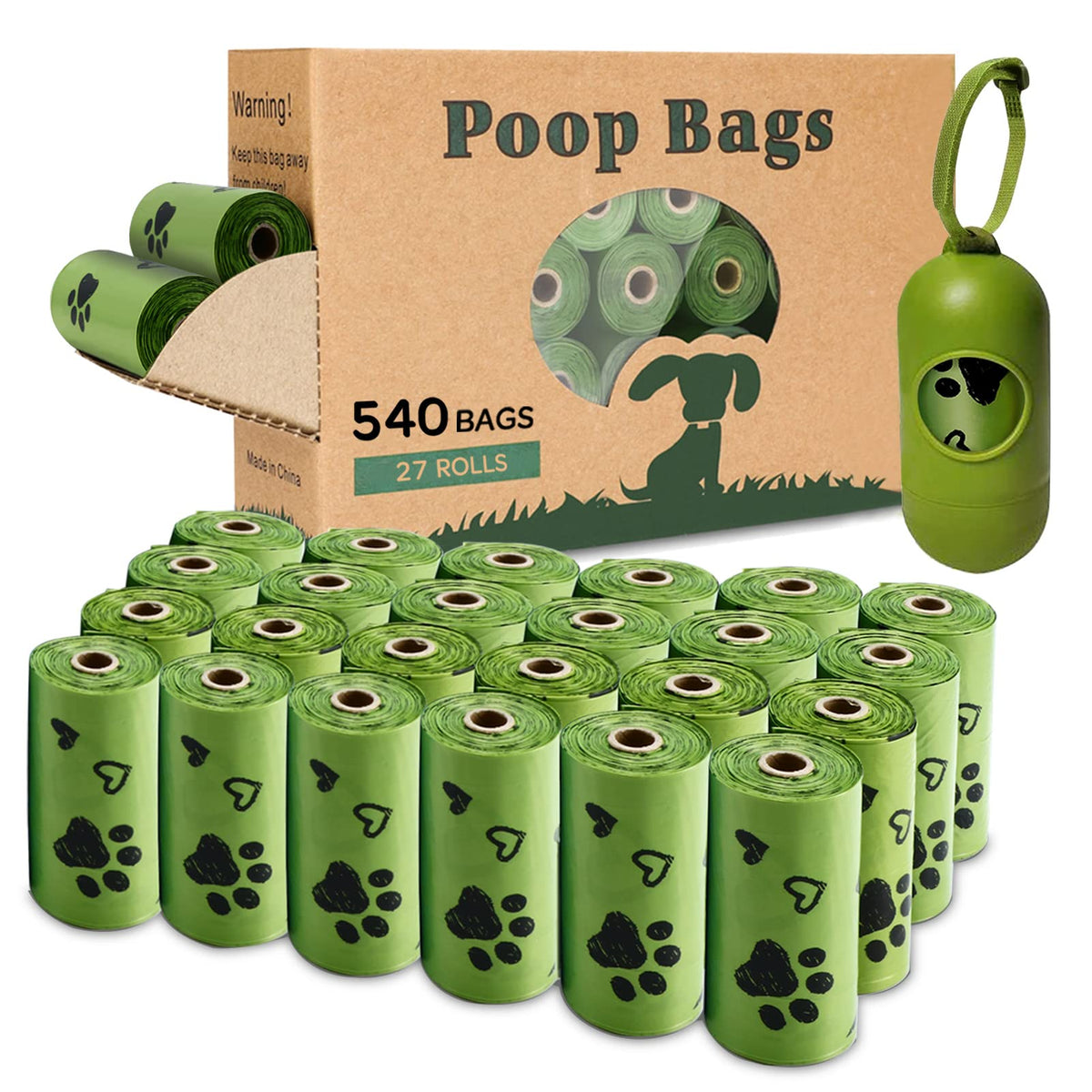 Biodegradable 540 Count Dog Poop Bag with Dispenser E9552