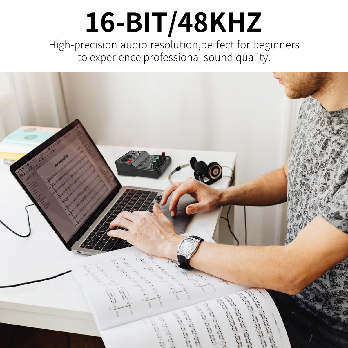 USB Audio Interface with XLR and 3.55m Microphone Jack F450353