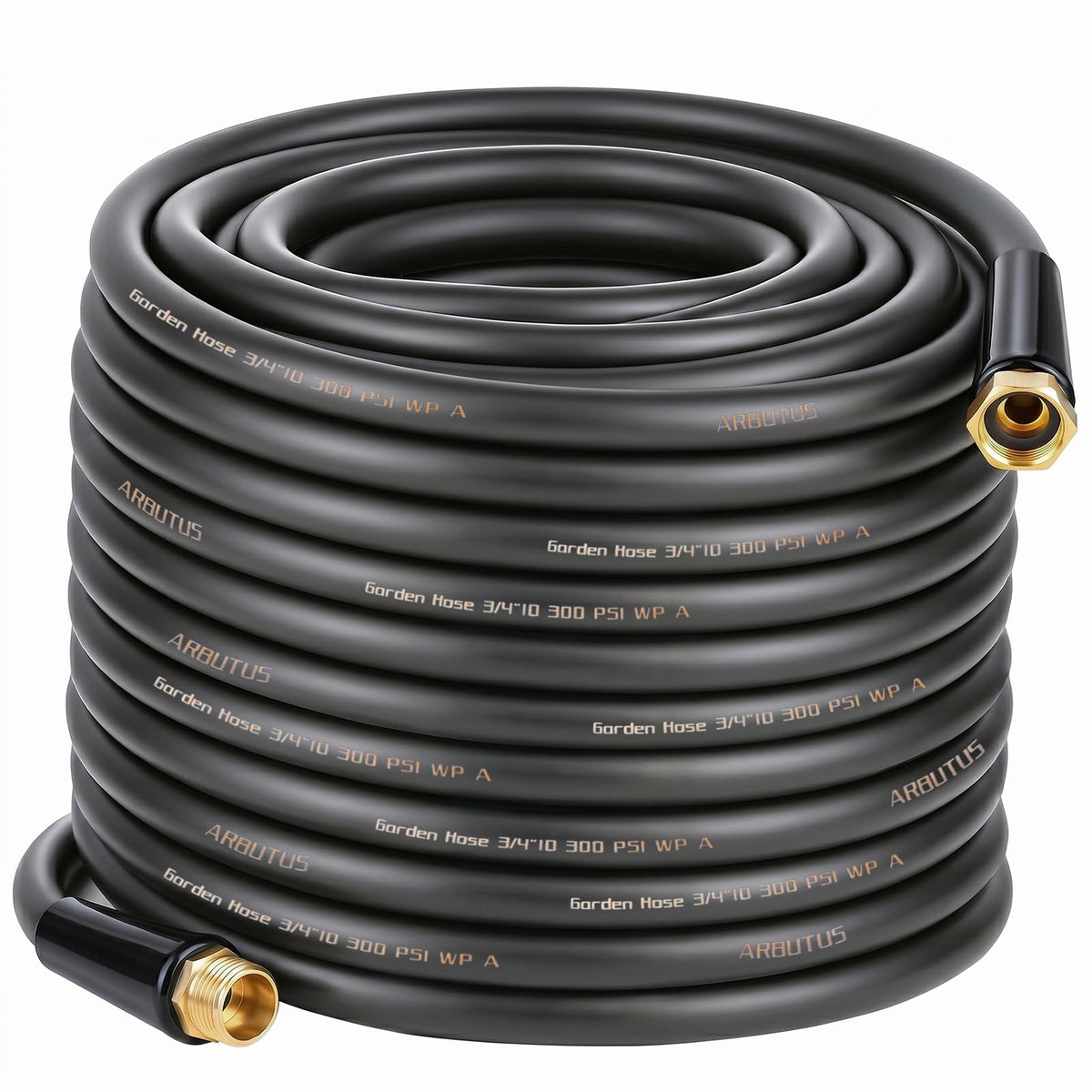 3/4" x 100ft 5-Layer Heavy Duty Brass Rubber Garden Hose M527930