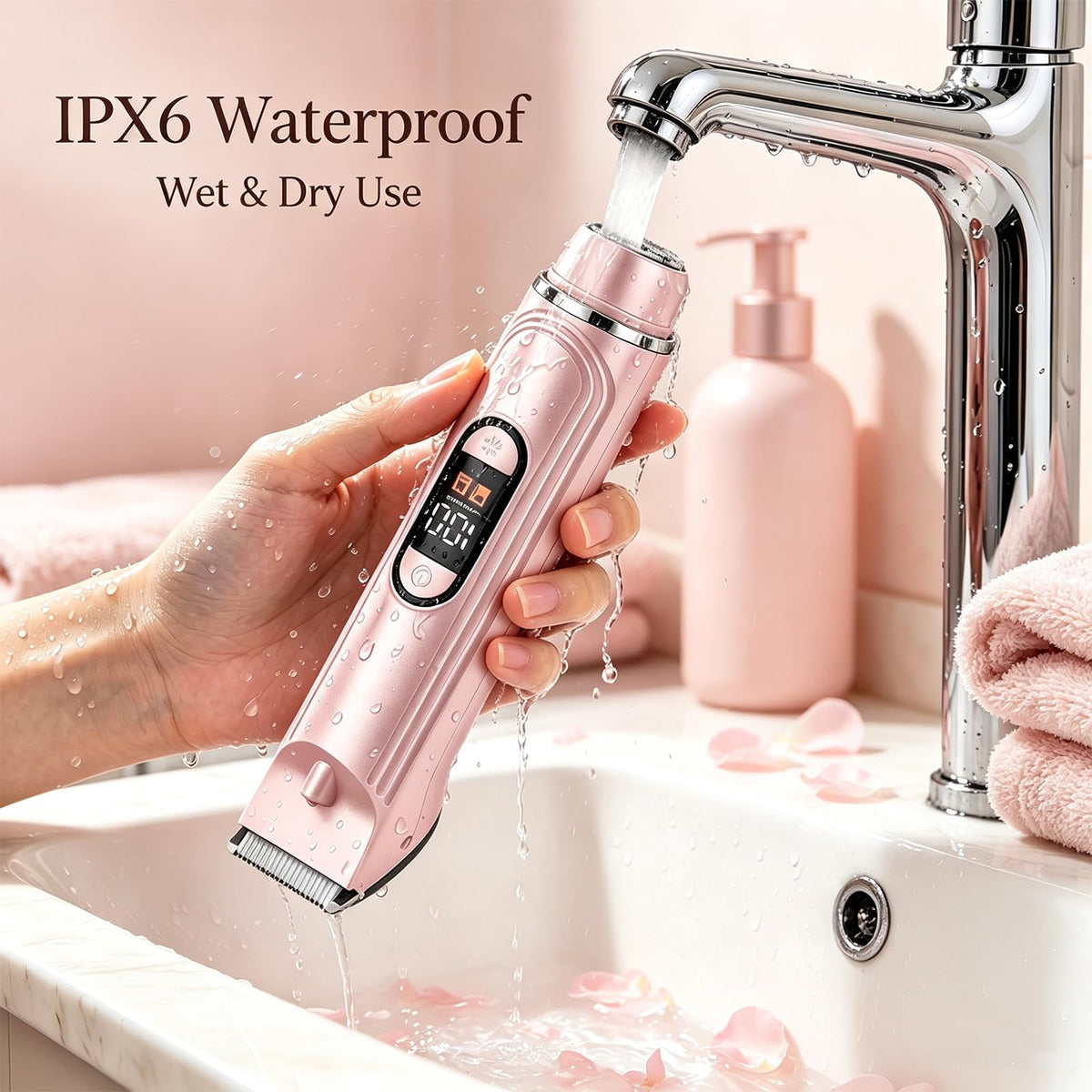 Waterproof Rechargeable Electric Razor with 2 Heads T792