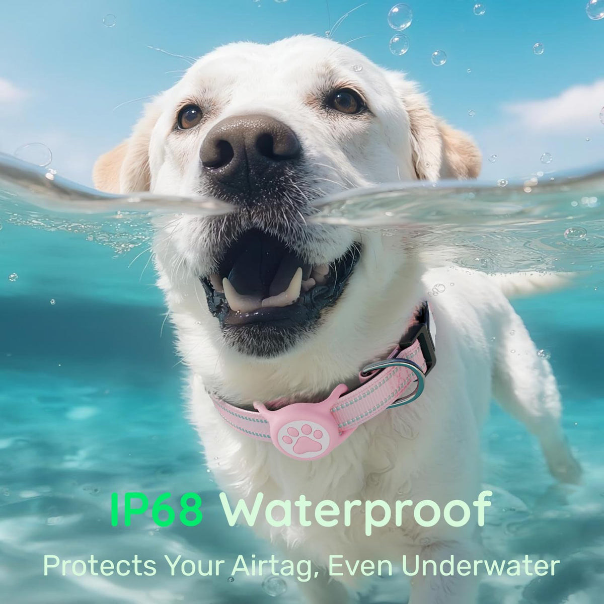 Pink IP68 Waterproof Dog Collar N526731