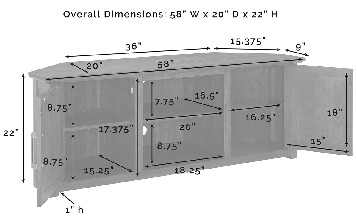 Corner TV Stand up to 65" O10888