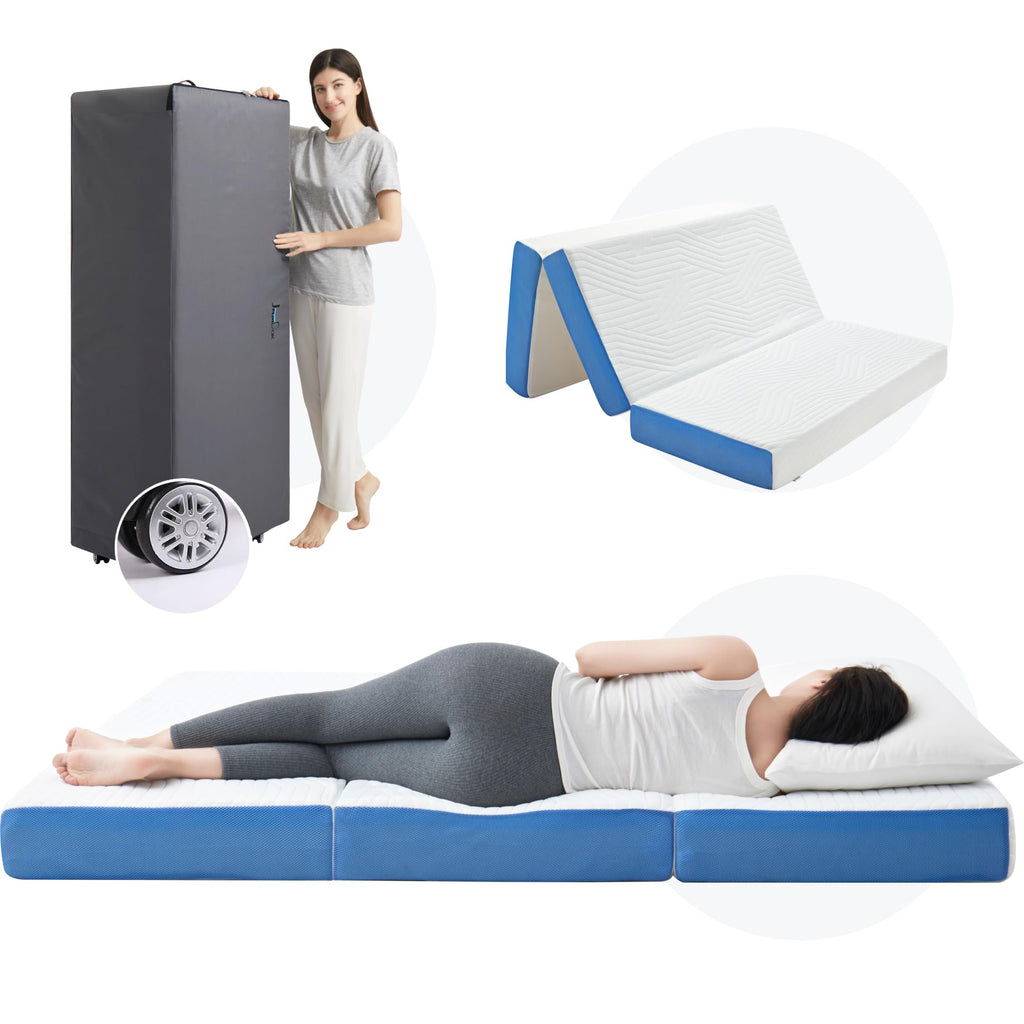 6 Inch Queen Trifold Gel Memory Foam Mattress Topper O22946