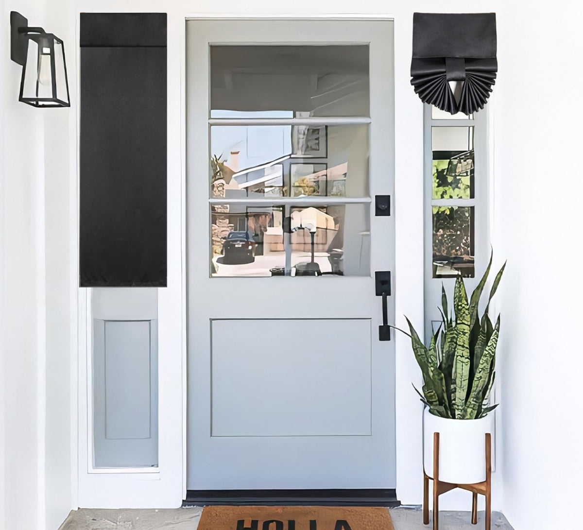 Blackout Tie Up Door Curtain 1 Panel B5148