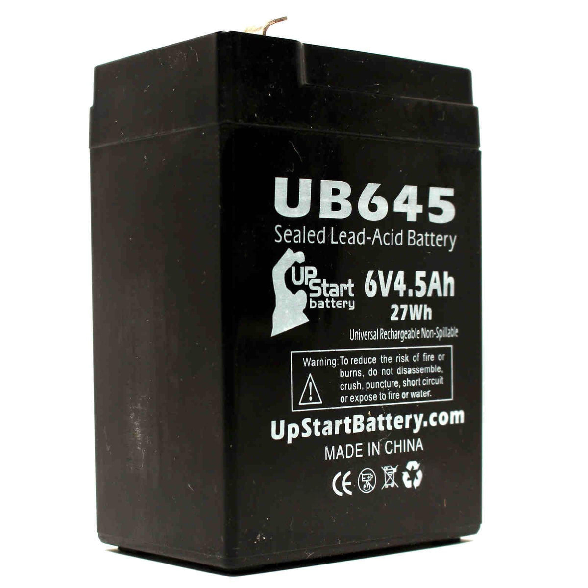 6V 4.5Ah Sealed Lead Acid AGM SLA Battery J511423