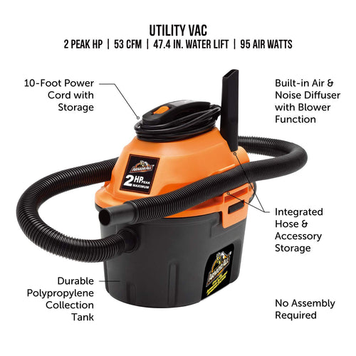 2.5 Gallon Wet/Dry Utility Shop Vacuum Q43424