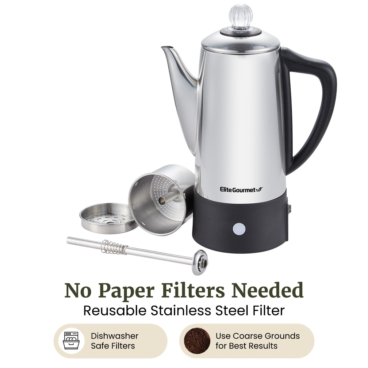 6-Cup Electric Coffee Percolator E307936